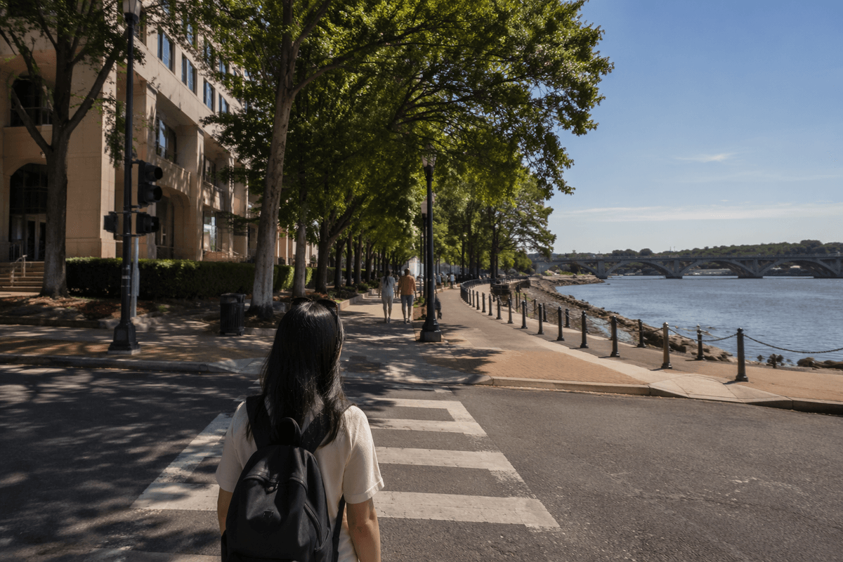 Day 4: Georgetown + Potomac—Must:Waterfront walk;Opt:Kayak;Skip:M Street crowds